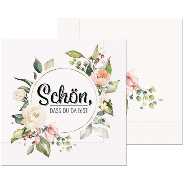 Servietten Sch N Dass Du Da Bist Rosen St Ck Sweets Ch