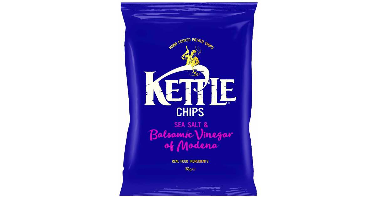 Kettle Hand Cooked Chips Sea Salt Balsamico Vinegar 130g Sweets Ch