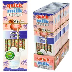 Trinkhalm Quick Milk Fruchtgeschmack 6Stk. - Quick Milk