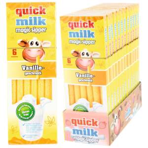 Trinkhalm Quick Milk Vanille 6Stk. - Quick Milk