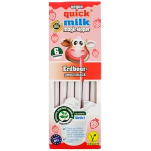 Trinkhalme Quick Milk Erdbeere 6Stk. - Quick Milk