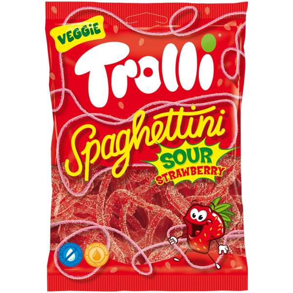 Trolli Spaghettini Sour Strawberry 100g