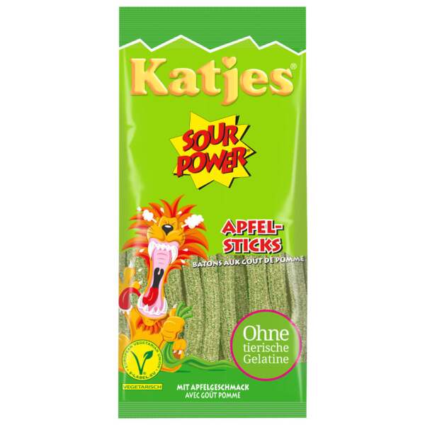 Katjes sour Power Apfel-Sticks 100g - Katjes