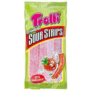 Trolli Strawberry Sour Strips 85g - Trolli