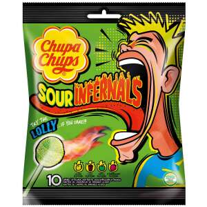 Chupa Chups Sour Infernals Lolly 10er - Chupa Chups