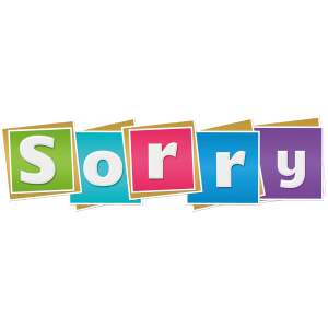 Geschenkkarte: Sorry - Sweets