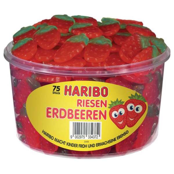 Haribo Riesen Erdbeeren 75 Stück - Haribo