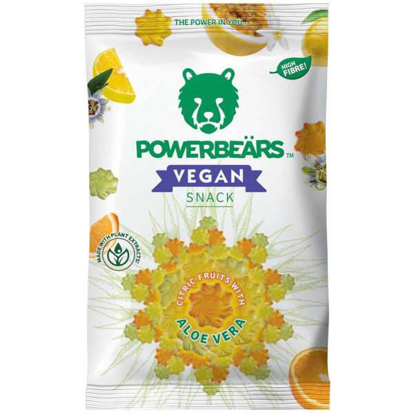 Powerbeärs Vegan Snack Citric Fruits with Aloe Vera 50g - POWERBEÄRS