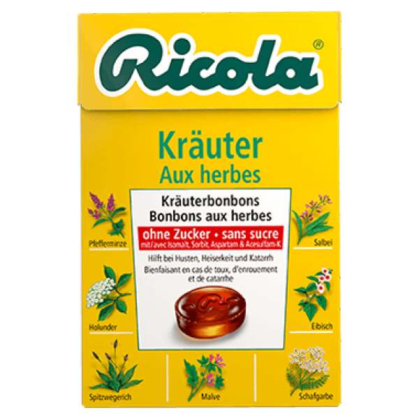 Ricola Original Kräuterbonbons ohne Zucker Box 50g - Ricola