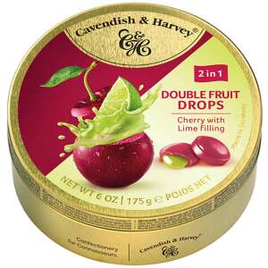 Cavendish & Harvey Double Fruit Drops Cherry with Lime Filling 175g - Cavendish & Harvey