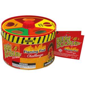 Jelly Belly Bean Boozled Flaming Five Challenge Glücksrad Dose 95g - Jelly Belly