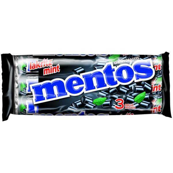 Mentos Lakritz Mint 3x37.5g - Mentos