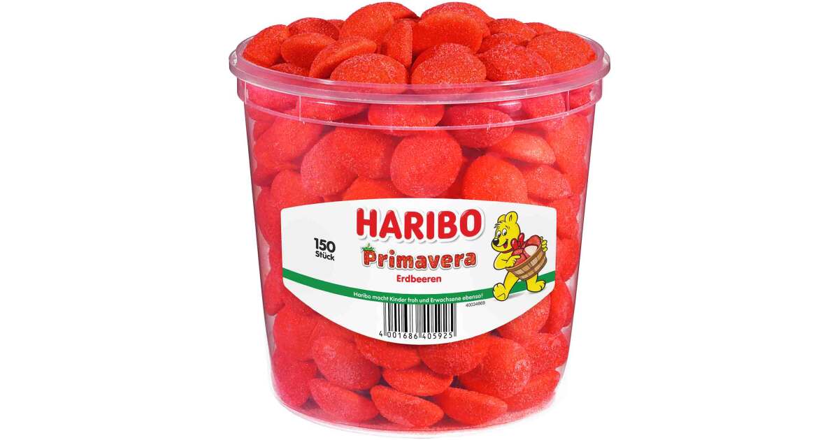 Haribo Primavera Erdbeeren 150 Stück | Sweets.ch