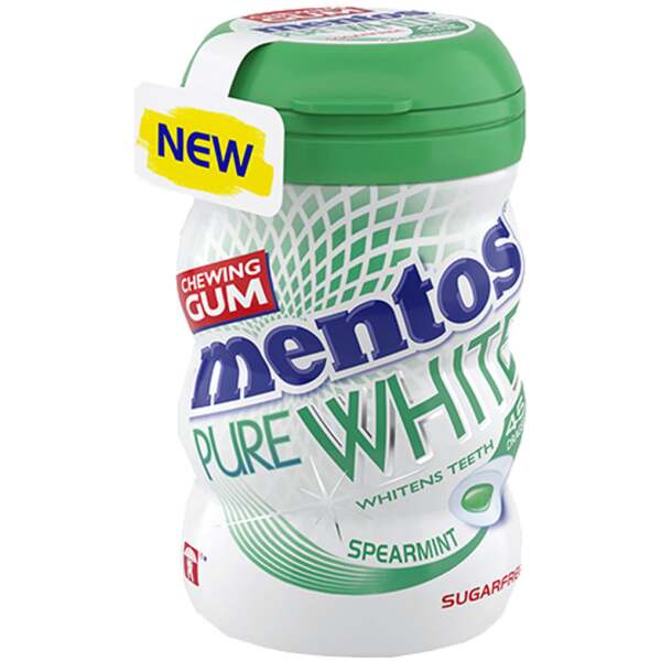 Mentos Gum Pure White Spearmint 90g - Mentos