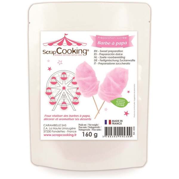 Fertigmischung Zuckerwatte rosa 160g - ScrapCooking