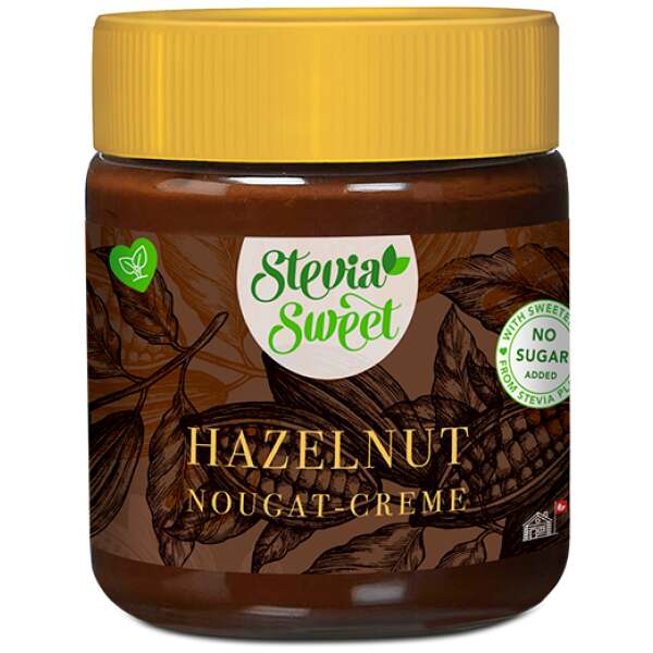 Stevia Sweet Haselnuss-Nougat-Creme 250g - Stevia Sweet
