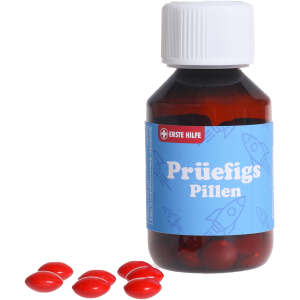 Prüefigs-Pillen Schokopillen - Humor Apotheke