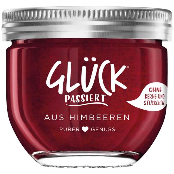 GLÜCK passiert Himbeer Konfitüre 230g