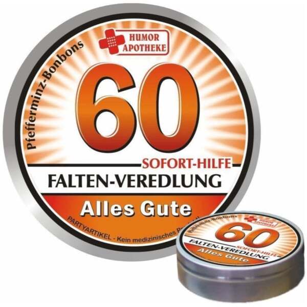 Pfefferminzbonbons zum Geburtstag 60