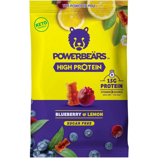 Image of Powerbeärs High Protein Blueberry & Lemon sugar free 50g bei Sweets.ch