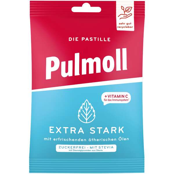 Pulmoll Extra Stark zuckerfrei Beutel 75g - Pulmoll