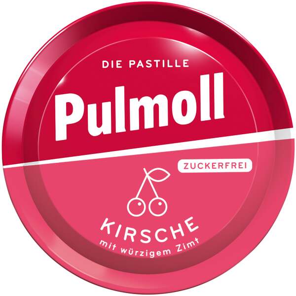 Pulmoll Kirsche mit würzigem Zimt zuckerfrei 50g - Pulmoll