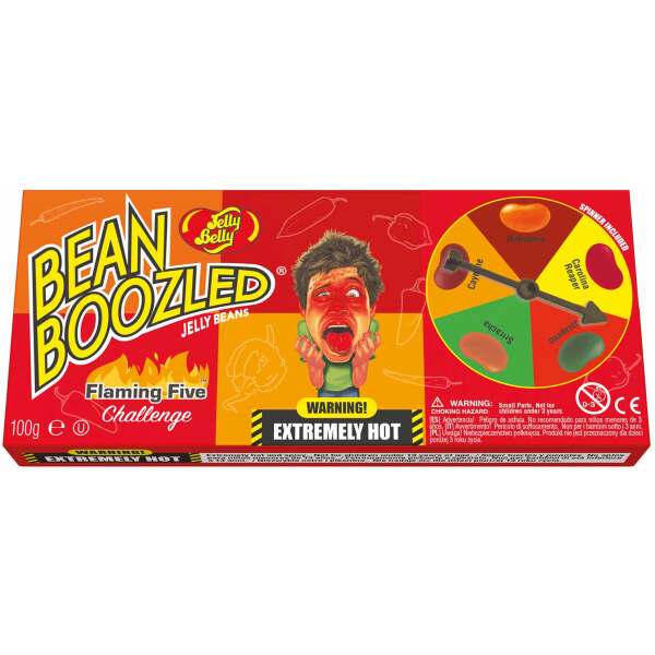 Jelly Belly Bean Boozled Flaming Five Challenge Glücksrad 100g - Jelly Belly