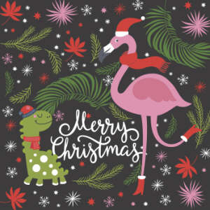 Christmas Flamingo Servieten 20 Stück - Sweets