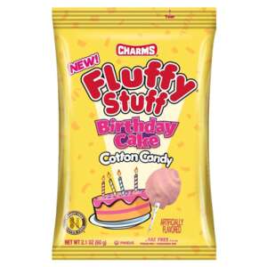 Charms Fluffy Stuff Birthday Cake Candy Cotton - Charms