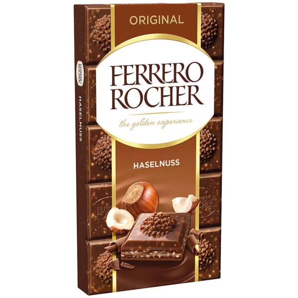 Ferrero Rocher Original Haselnuss Tafel 90g - Ferrero