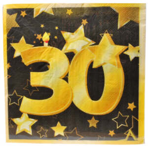 Servietten gold 30 Geburtstag - Sweets