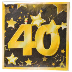 Servietten gold 40 Geburtstag - Sweets
