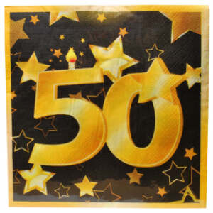 Servietten gold 50 Geburtstag - Sweets