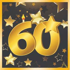 Servietten gold 60 Geburtstag - Sweets