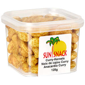 Sun-Snack Curry Cashews 125g - Sun-Snack