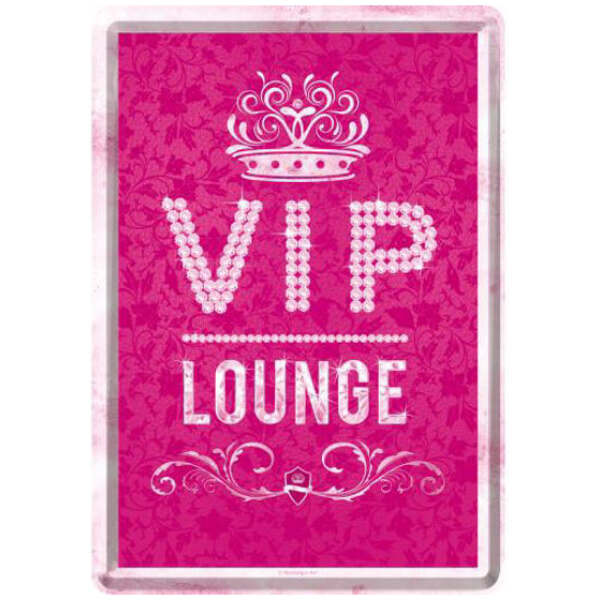 Nostalgic Art - VIP Lounge Pink Metallschild - Nostalgic Art