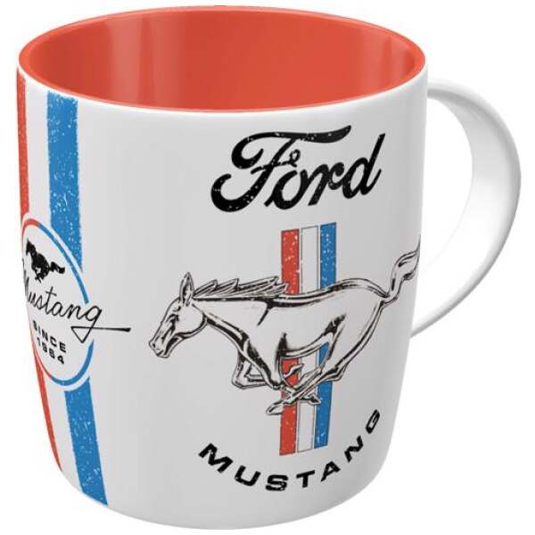 Nostalgic Art - Ford Mustang Horse & Stripes Logo Tasse - Nostalgic Art