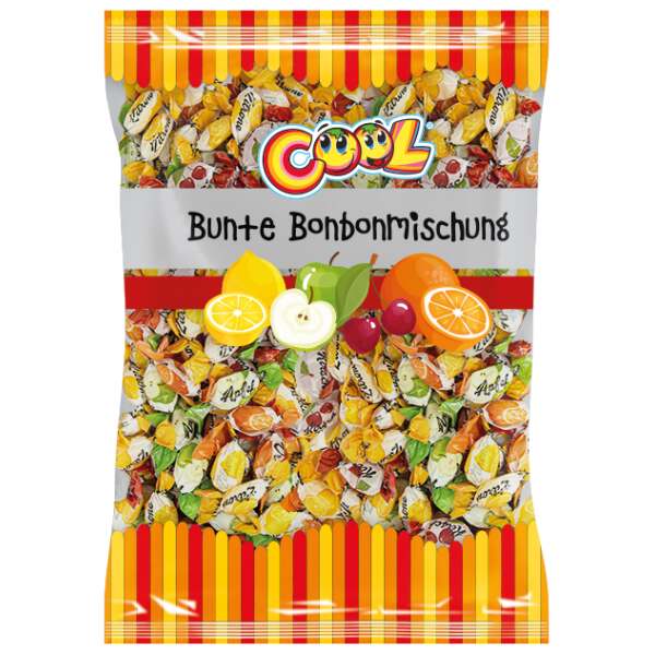 Cool Bunte Hart-Bonbonmischung Beutel 2kg - Cool