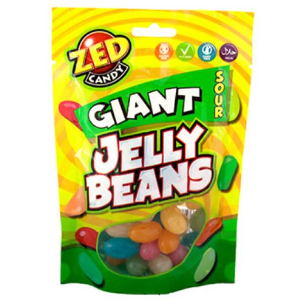 ZED Giant Sour Jelly Beans 140g - ZED Candy