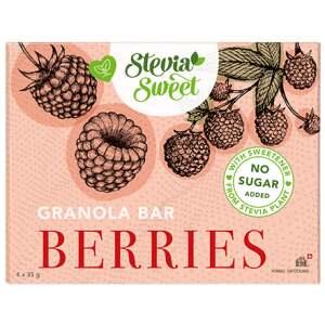 Stevia Sweet Müsliriegel Granola Bar Berries 4 x 35g - Stevia Sweet