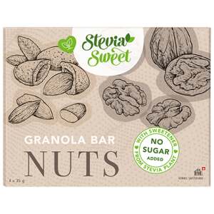 Stevia Sweet Müsliriegel Granola Bar Nuts 4 x 35g - Stevia Sweet