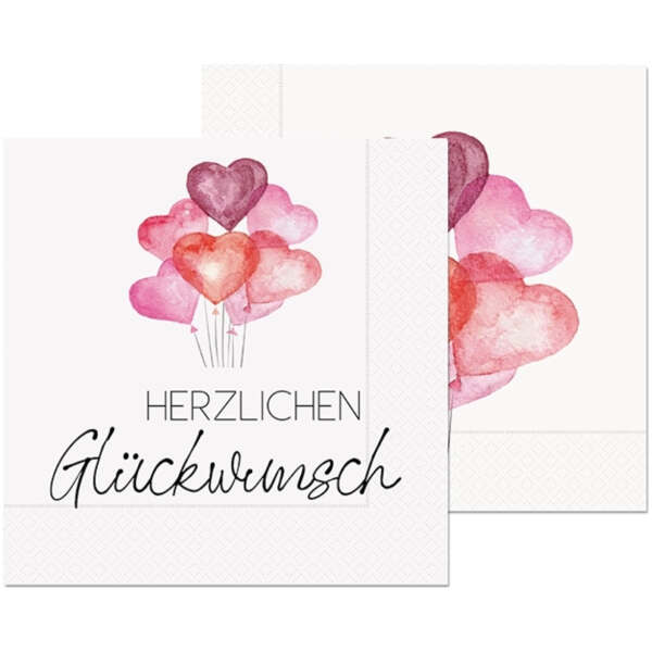 Image of Servietten Herzlichen Glüchwunsch 20 Stück bei Sweets.ch