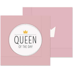 Servietten Queen of the Day rosa 20 Stück - La Vida