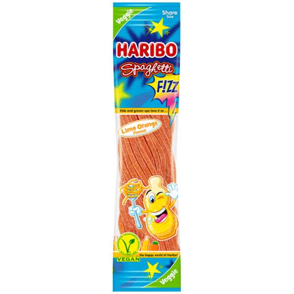 Haribo Spaghetti Limo Orange Sour Fizz 200g - Haribo