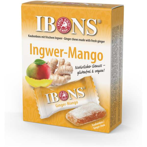 Ibons Ingwer-Mango Kaubonbon 60g - Ibons