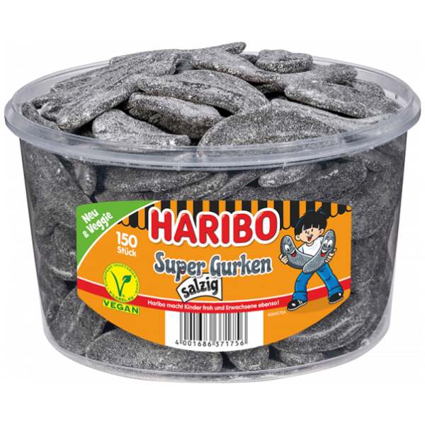 Haribo Super Gurken salzig 150 Stück - Haribo