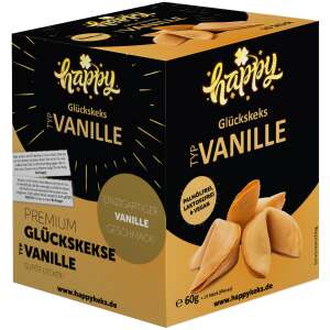 Happy Keks Vanille 10er Box - Happy Keks Glückskekse