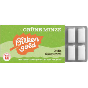 Birkengold Kaugummi Grüne Minze Xylit 17g - Birkengold