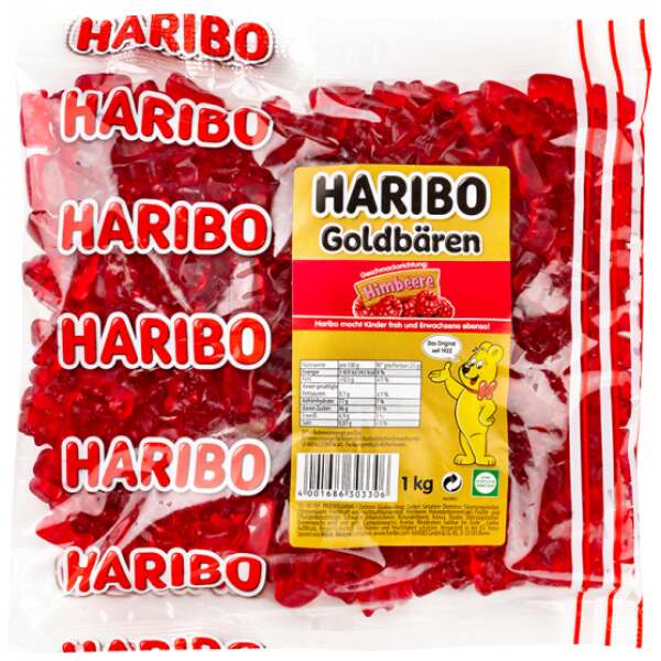 Haribo Goldbären Sortenrein Himbeer 1000g - Haribo