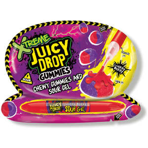 Juicy Drop Gummies Xtreme Cherry Berry 57g - Bazooka